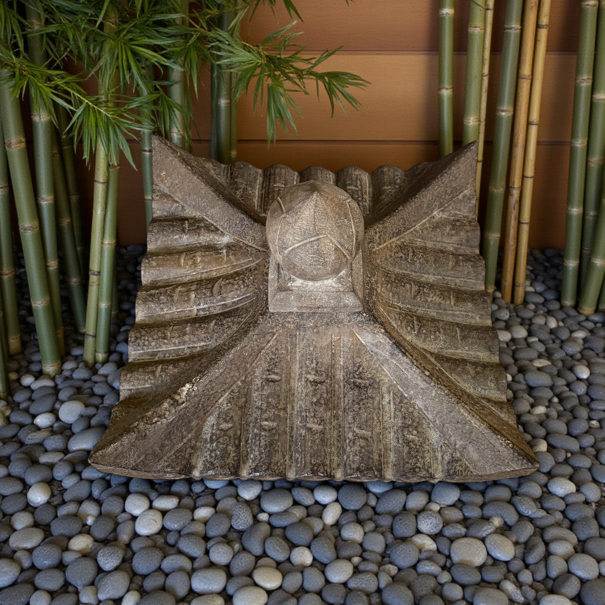 Chinesisches Geisterhaus - Steinlaterne aus Natur Stein - 60 cm