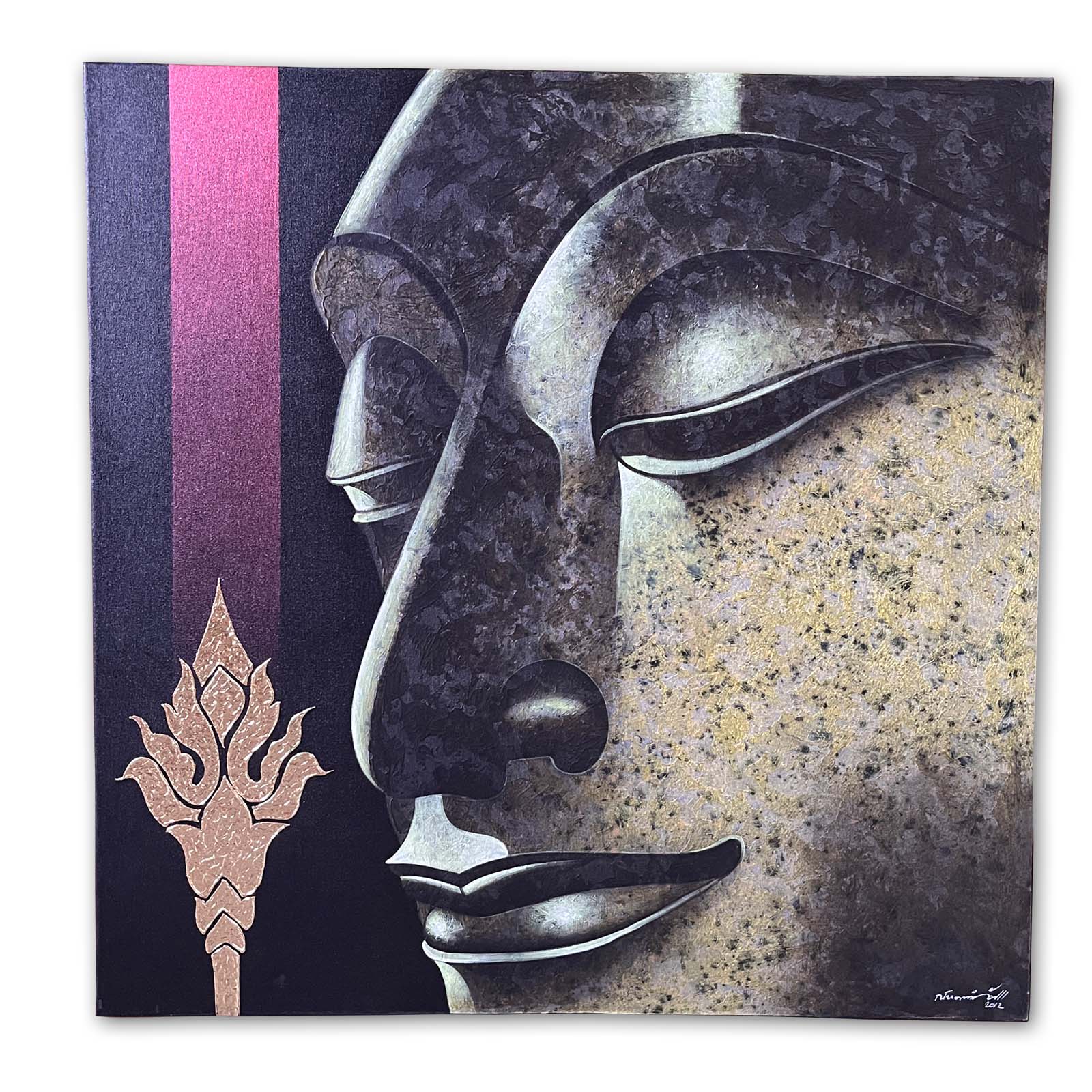 Buddha Bild Acryl Wandbild auf Leinwand