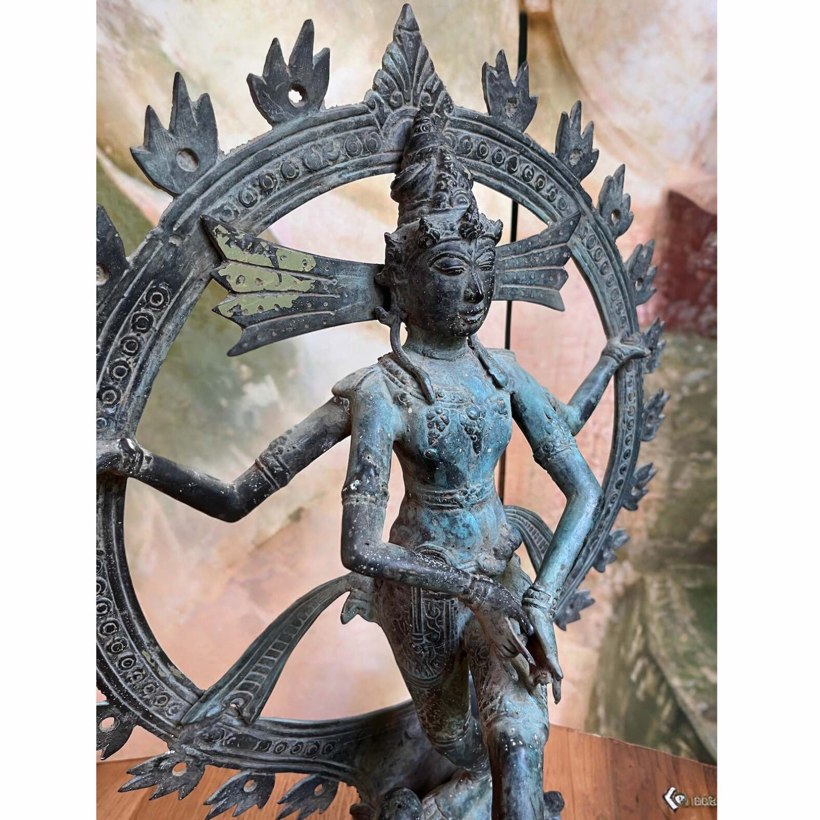 Dancing Shiva Figur Bronze Indonesien Skulptur -alt