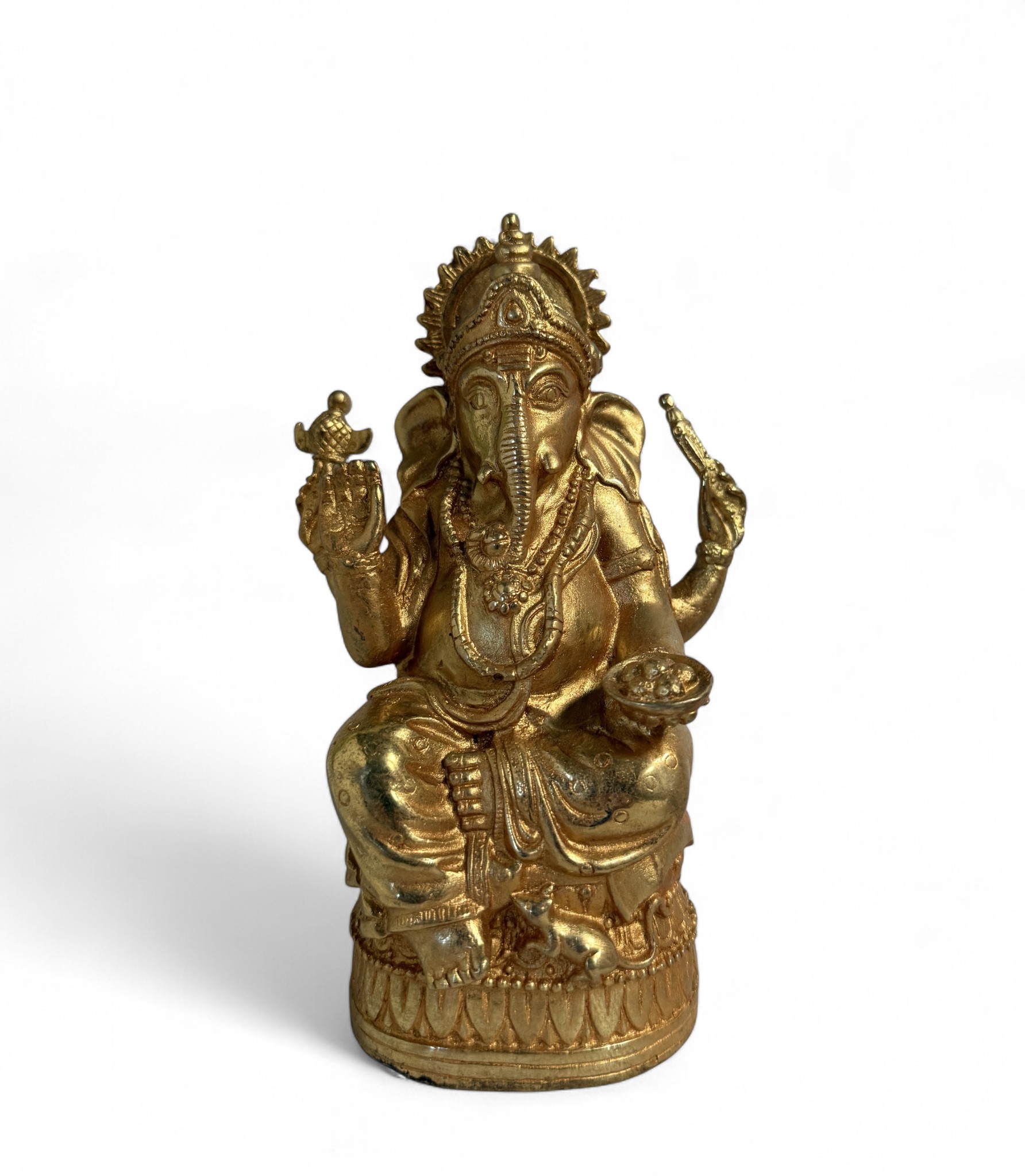 Ganesha Figur Bronze Skulptur 16 cm