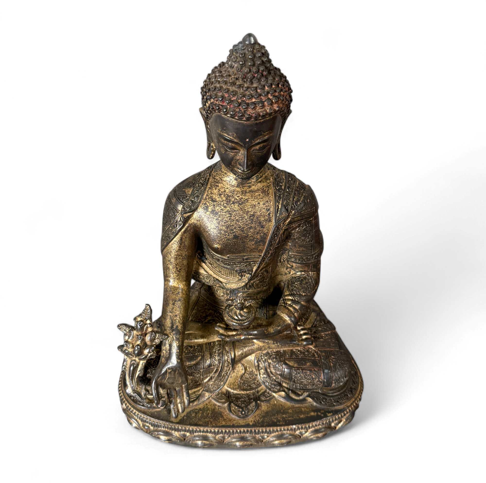Medizin Buddha Figur Bronze Tibet China - 29 cm groß