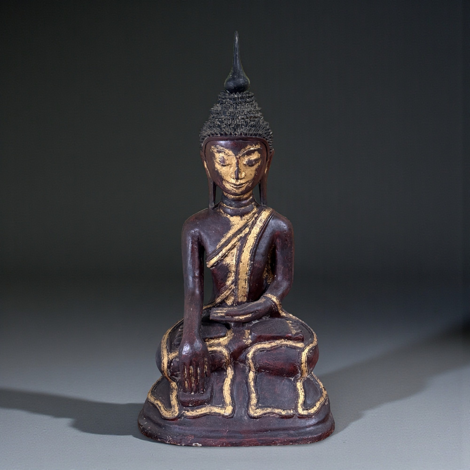 Lacquerware Buddha Statue Burma Skulptur 73 cm groß