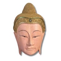 Buddha Kopf Maske Holz Skulptur Thailand 50cm groß
