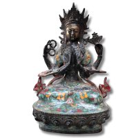 Chenrezig Avalokiteshvara Buddha Figur Bronze