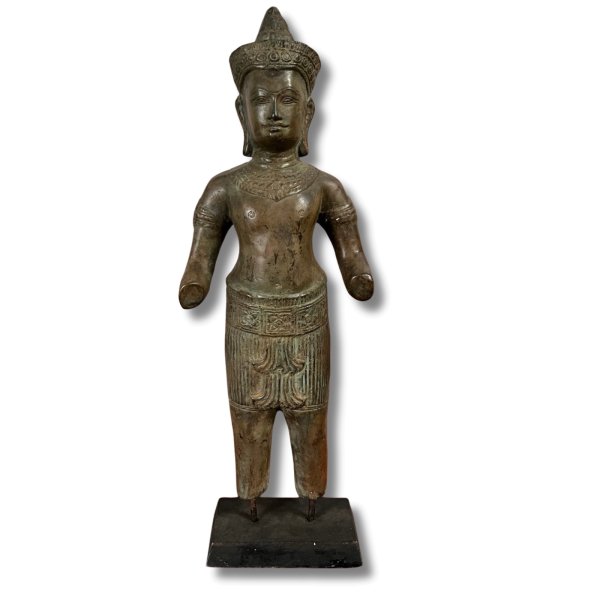 Buddha Figur Bronze Khmer Skulptur