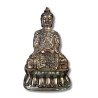 Buddha Figur Meditation Bronze -15,5cm