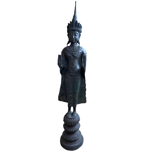 Buddha Figur Bronze mit Schutz Geste - Kambodscha