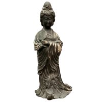 Japanische Geisha Figur (37cm) Bronze Skulptur