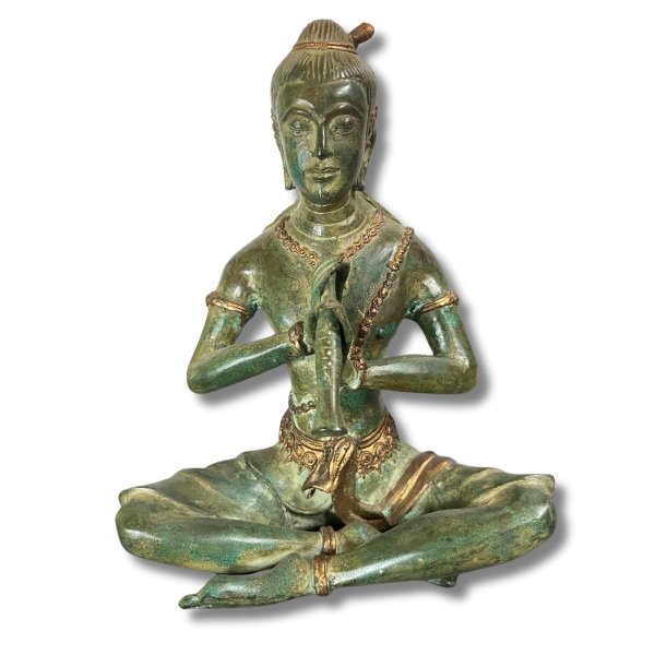 Thailändischer Prinz Bronze Figur alt, Phra Aphai Mani