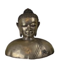 Buddha Büste Metall Skulptur Indonesien - 45cm groß