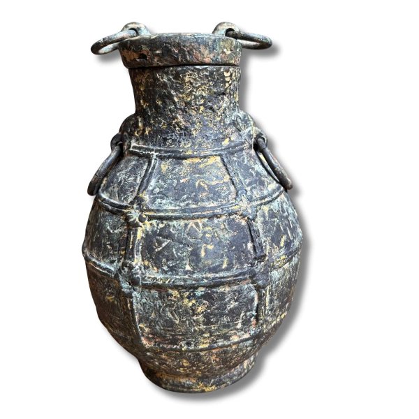 Chinesische Vintage Vase Bronze Gefäß 21cm groß
