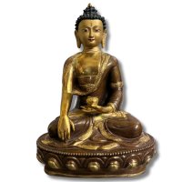 Vergoldete Buddha Figur Bronze Skulptur 28cm