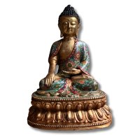 Cloisonné Buddha Figur Bronze Siddharta - 39cm groß