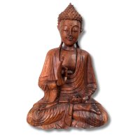 Holz Buddha Figur lehrende Geste 42,5cm groß