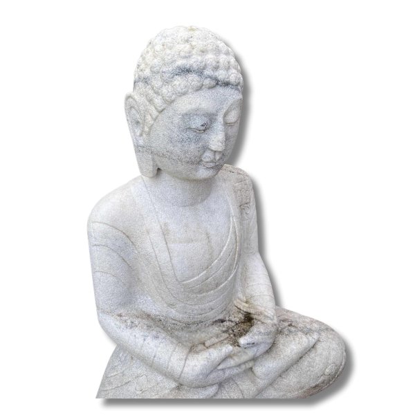 Buddha Garten Meditation Figur Marmor Stein Tibet