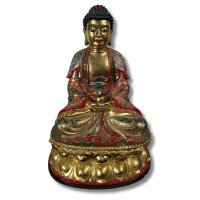Buddha Figur Bronze Tibet China - Meditations Mudra