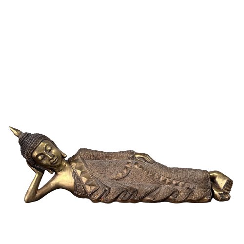 Liegende Buddha Figur Thailand Bronze