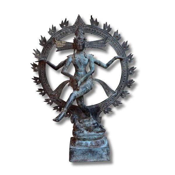 Dancing Shiva Figur Bronze Indonesien Skulptur -alt
