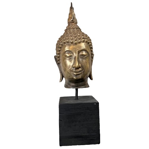 Buddha Kopf Bronze Figur Thailand - 28cm groß
