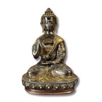 Buddha Figur Bronze Indien - Schutzgeste