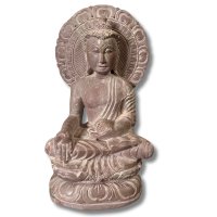 Buddha Figur Marmorstein Nepal - feine handarbeit