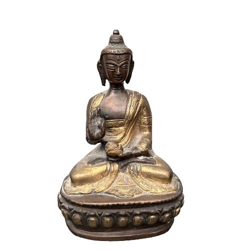 Buddha Bronze Figur mit lehrender Geste