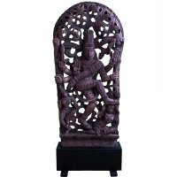 Tanzende Shiva Relief (108cm) Hindu Gottheit Skulptur