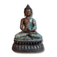 Buddha Figur Bronze China Cloisonne 44,5cm groß