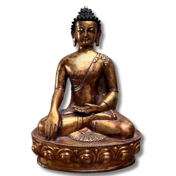Tibet Buddha Figur Bronze Skulptur - vergoldet