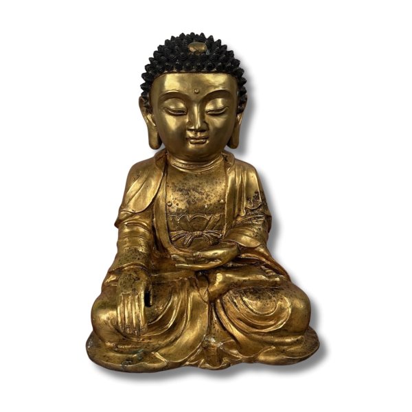 Buddha Figur Bronze Skulptur Tibet/China 36cm groß