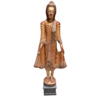 Holz Buddha Statue Thailand 131cm groß