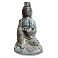 Buddha Figur Bronze Guanyin China 28cm