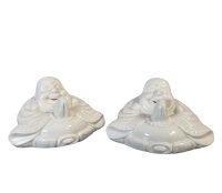 Happy Buddha Figuren Set Porzellan Glücksbringer