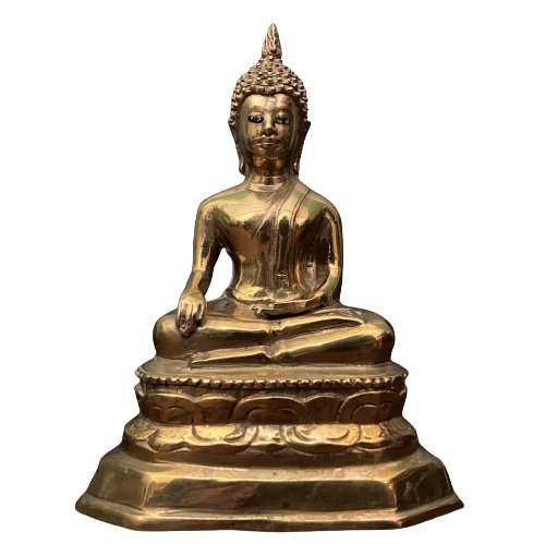 Buddha Figur Thailand aus Messing