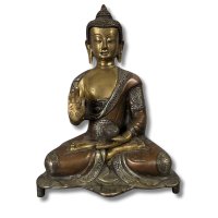 Buddha Bronze Figur mit lehrender Geste 22cm