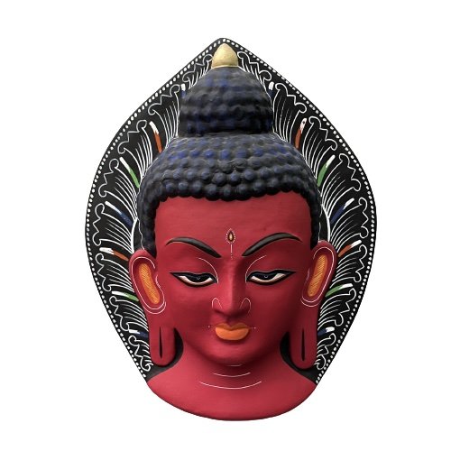 Buddha Kopf Maske Pappmache Figur Nepal