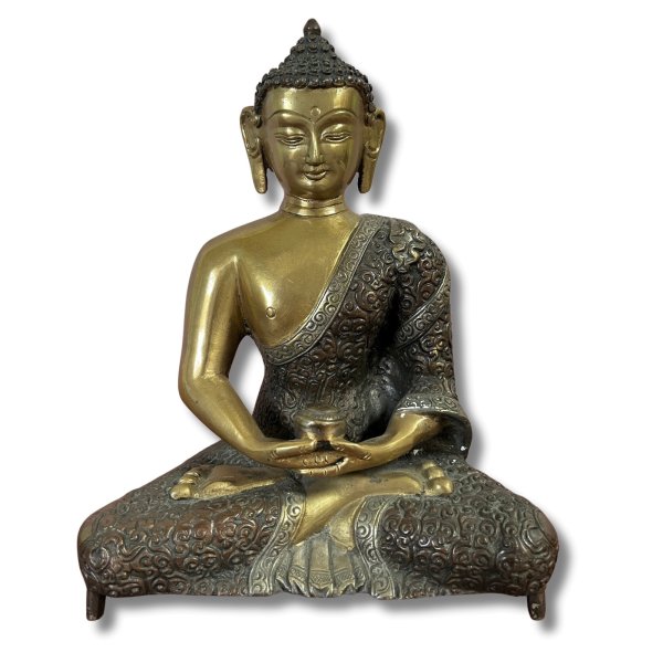 Buddha Figur Bronze Tibet / Nepal Skulptur