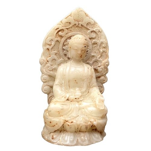 Buddha Figur Hetian Jade China 12cm groß