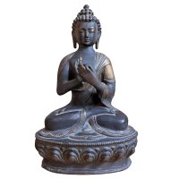 Buddha Figur Bronze Dharmachakra Mudra 28cm groß