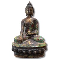 Cloisonné Buddha Figur Bronze Siddharta - 21cm groß