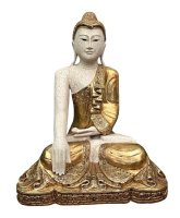Gold Buddha Holz Figur Thailand - 60cm groß