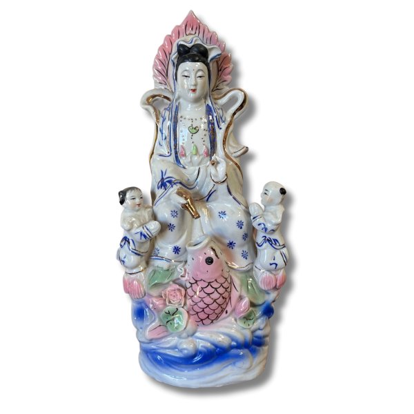 Buddha Figur Kwan-Yin aus Porzellan 36,5cm groß