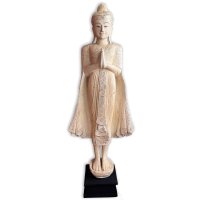 Holz Buddha Figur Namaste Mudra - 168cm groß