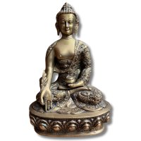 Alte Medizin Buddha Figur Bronze Tibet 27 cm groß