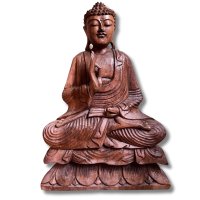 Holz Buddha Figur lehrende Geste 61cm groß