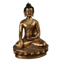 Tibet Buddha Figur Bronze Skulptur - vergoldet