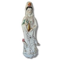Buddha Figur Kwan-Yin aus Porzellan 66 cm groß