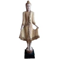 Holz Buddha Figur (167cm) Thailand Statue stehend