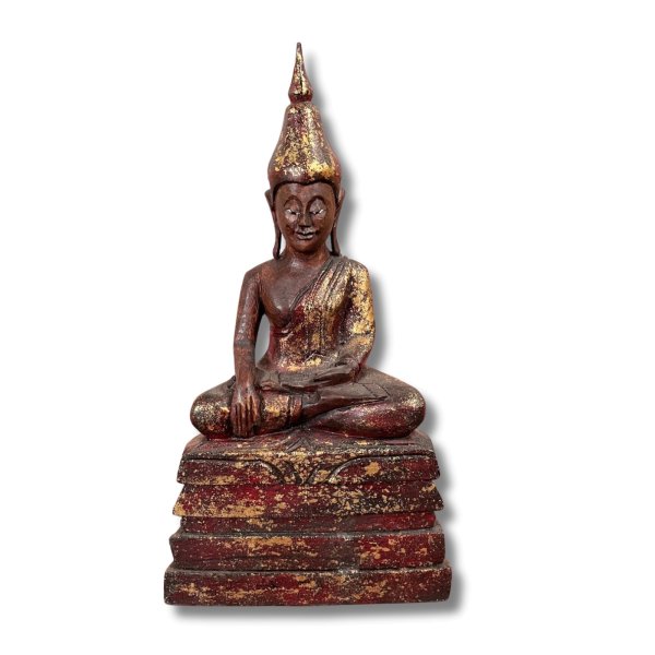 Buddha Figur Holz Thailand Skulptur Sammlerstück