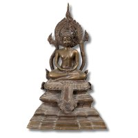 Donnerstags Buddha Figur Bronze Thailand 38cm groß